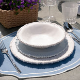 Set of 6 Melamine Soup Bowls - White - Joke - Baci Milano